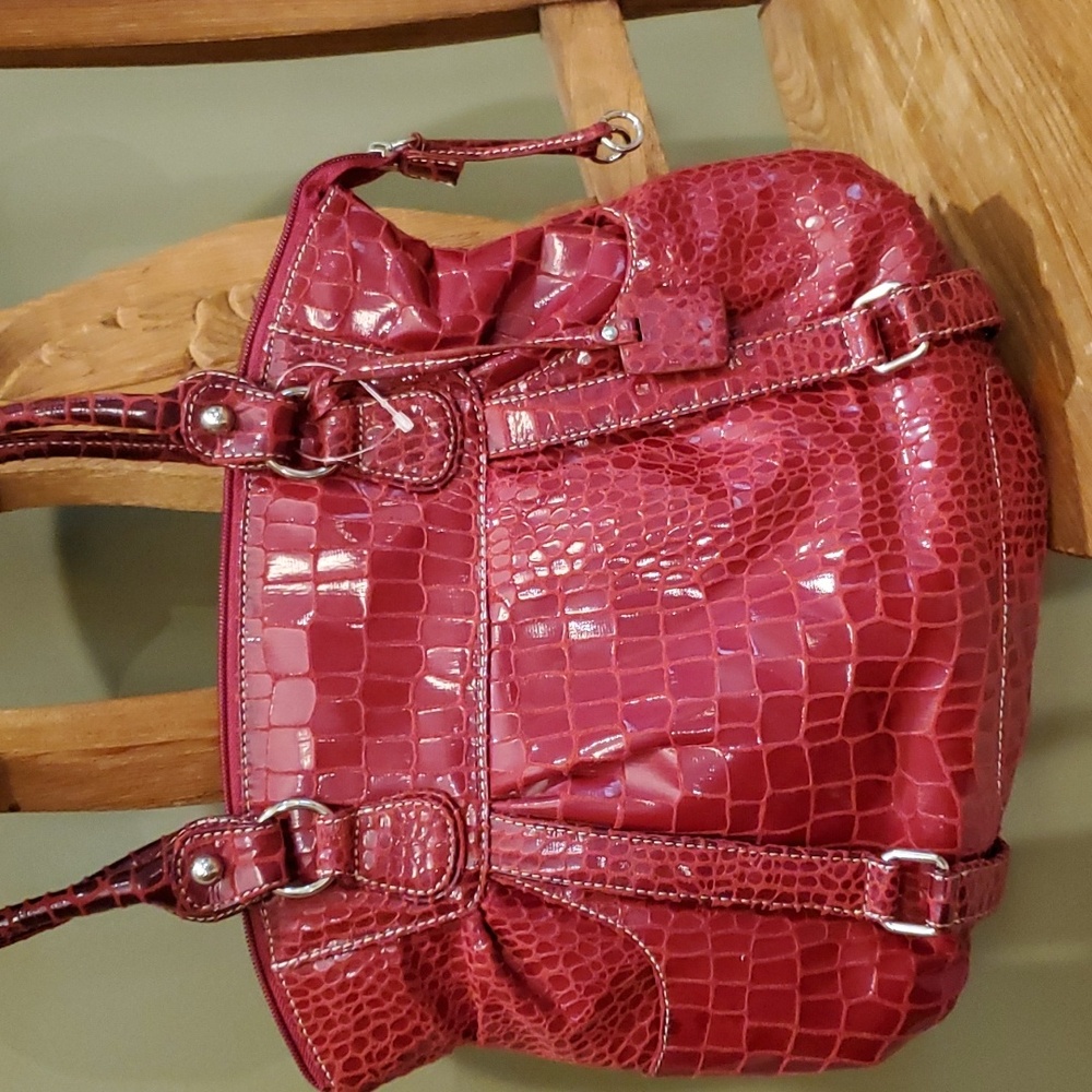 NWT Red New Directions Faux Leather Purse Handbag Shoulder Bag